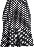 KASPER Dot Frill Hem Skirt