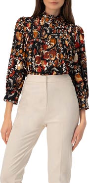 IVONNE Printed Long Sleeve Shirt
