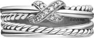 David Yurman X Crossover Ring with Diamonds