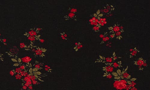 Reformation Wiley Floral Print Top In Black