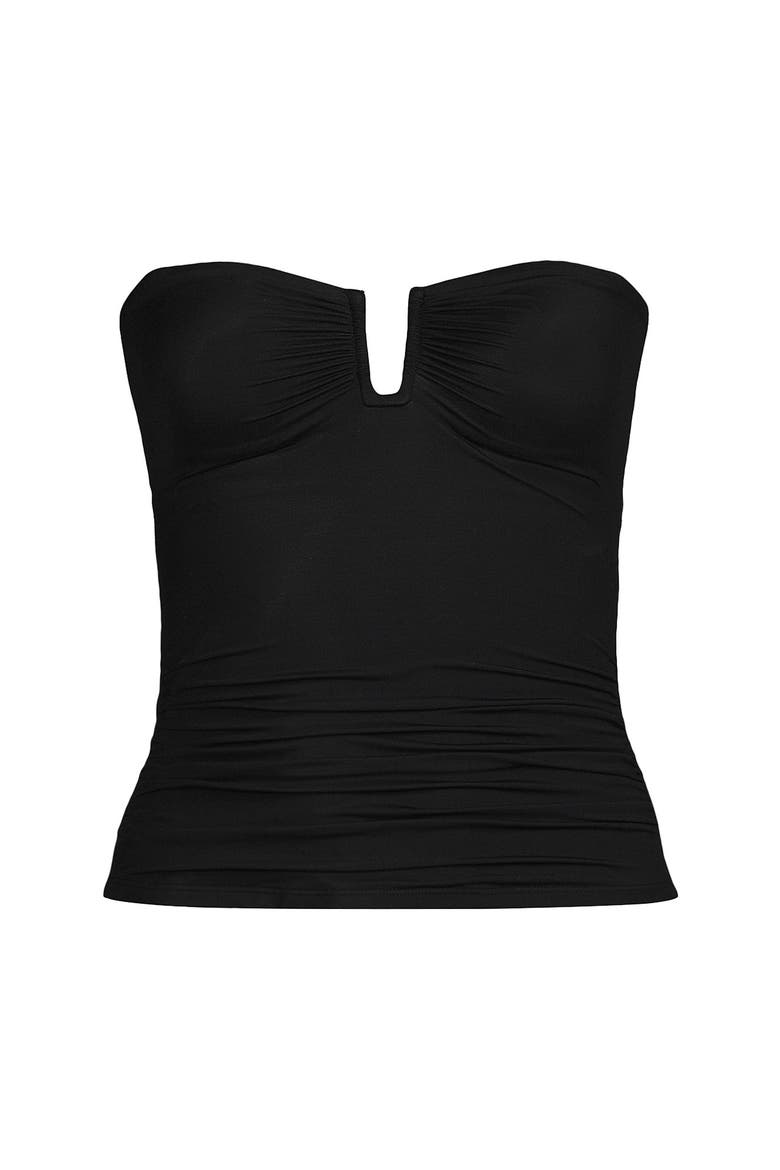 D-Cup SlenderSuit U-Wire Bandeau Tankini Top, Alternate, color, Black