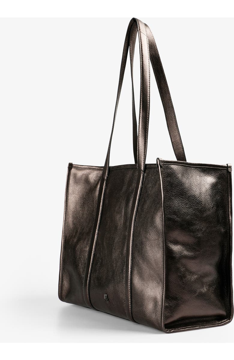 Scalpers Shoppermetallic Bag, Alternate, color, Bronze