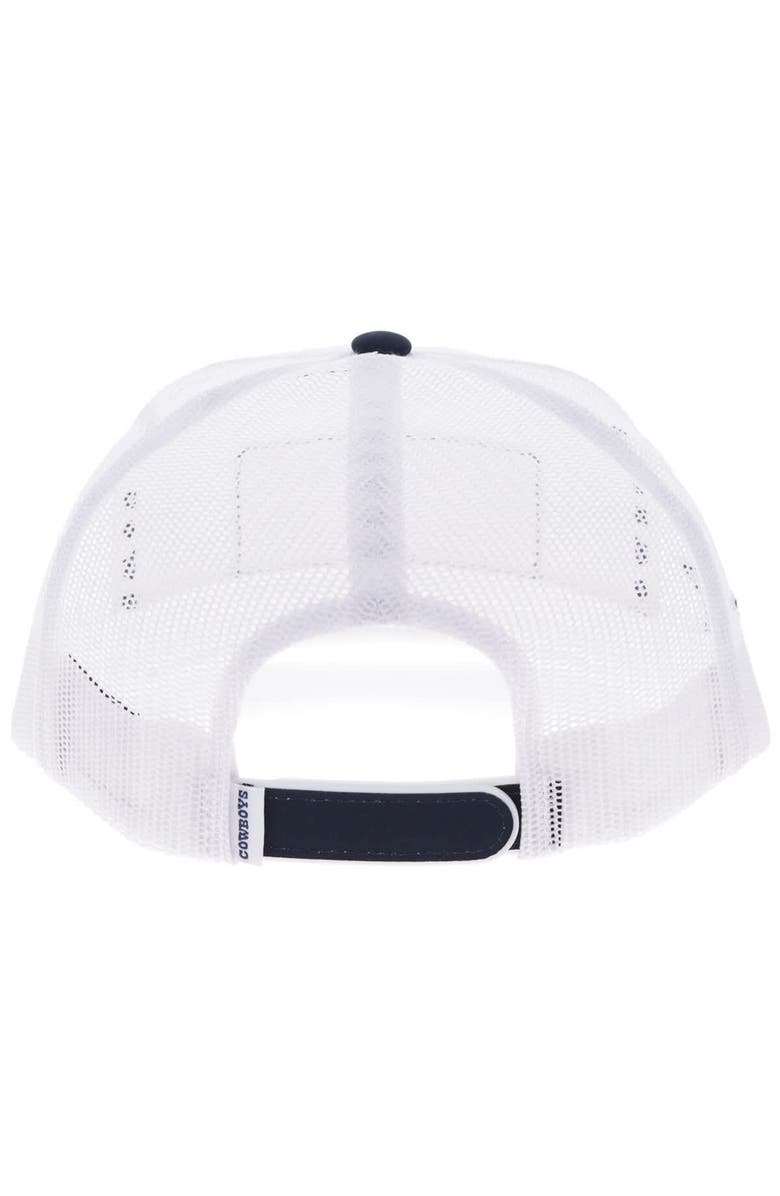 HOOEY Men's HOOey White/Navy Dallas Cowboys Wordmark Patch Trucker Adjustable Hat, Alternate, color,