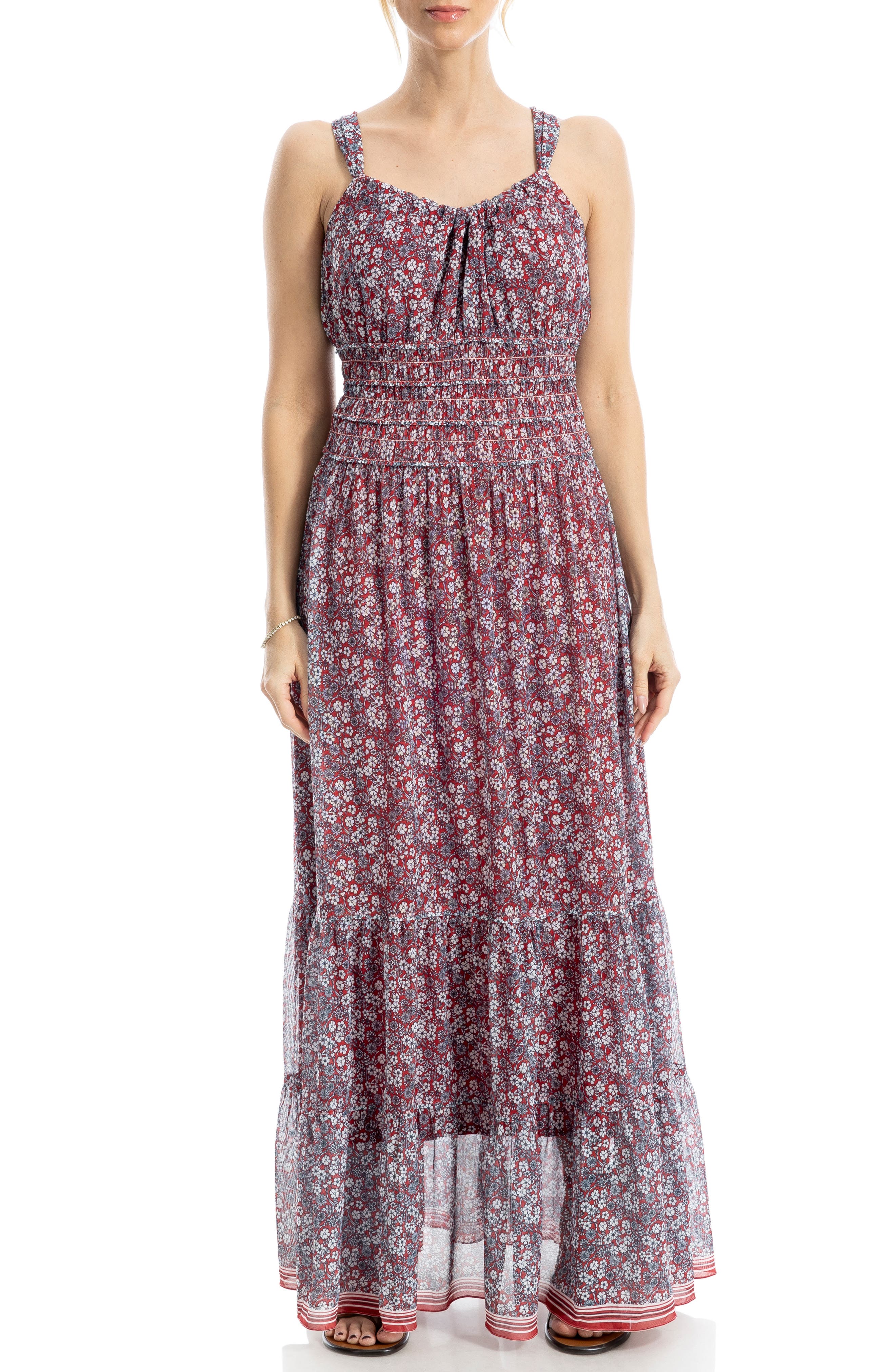 MAX STUDIO Halter Tiered Maxi Dress