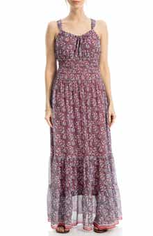 MAX STUDIO Halter Tiered Maxi Dress