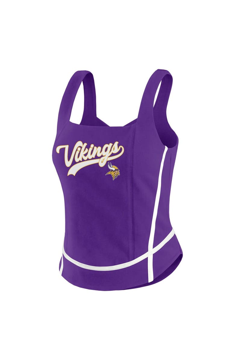 WEAR by Erin Andrews Women's WEAR by Erin Andrews Purple Minnesota Vikings Square Neck Tank Top, Alternate, color, Purple