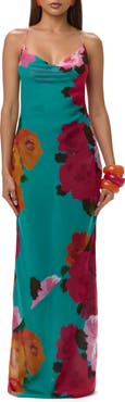 Naked Wardrobe Floral Chiffon Slipdress