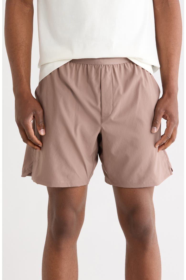 AC Lined 7-Inch Shorts, Main, color, BROWN