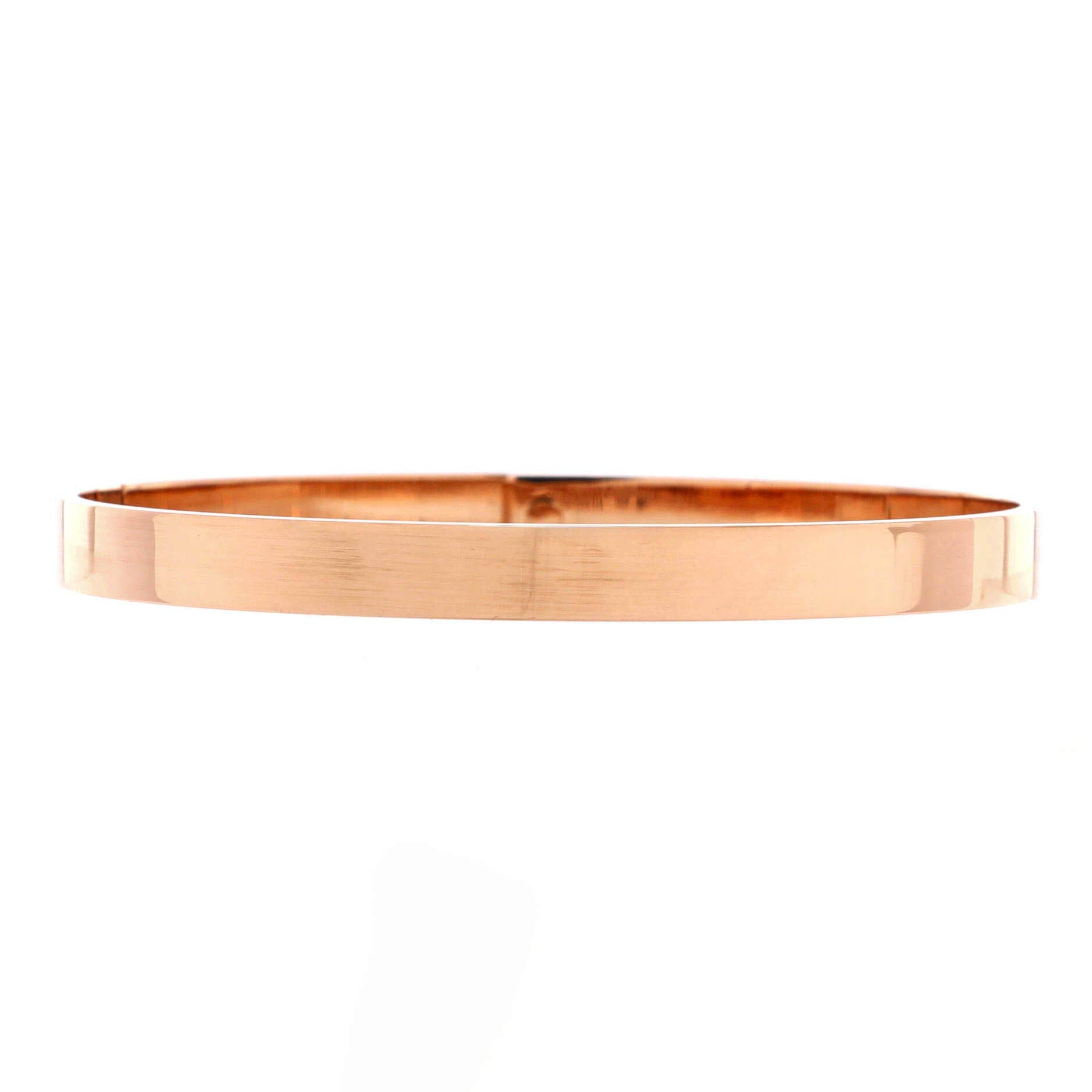 Pre-Owned Hermes Kelly Bracelet 18K Rose Gold with 4 Diamonds Small, Alternate, color, Rose Gold