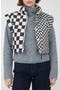 Checker Print Puffer Vest