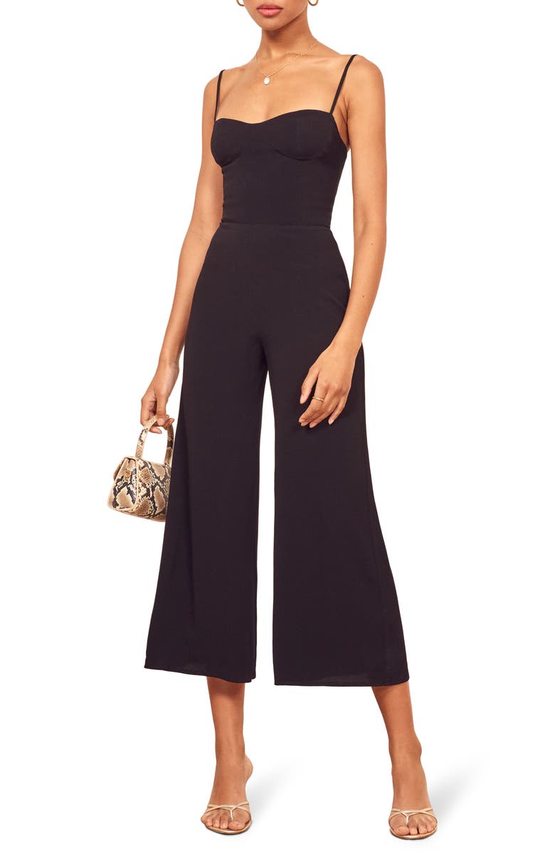 Reformation Gilda Crop Wide Leg Jumpsuit, Main, color, 