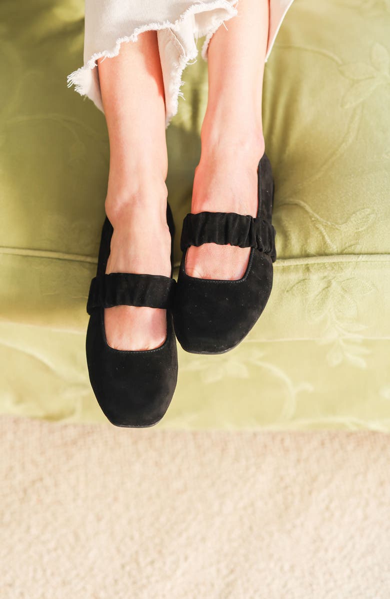 L'Amour des Pieds Tavian Mary Jane Flat, Alternate, color, Black