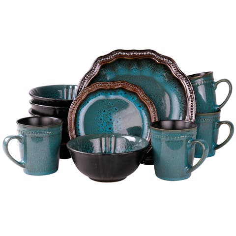 Mystic Waves 16 Piece Dinnerware Set
