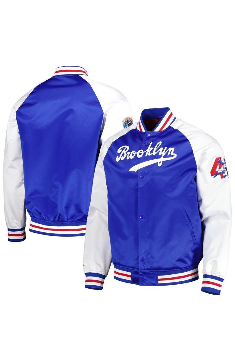 Mitchell & Ness Men's Mitchell & Ness Jackie Robinson Royal Brooklyn Dodgers Cooperstown Collection Legends Raglan Full-Snap Jacket, Alternate, color, 