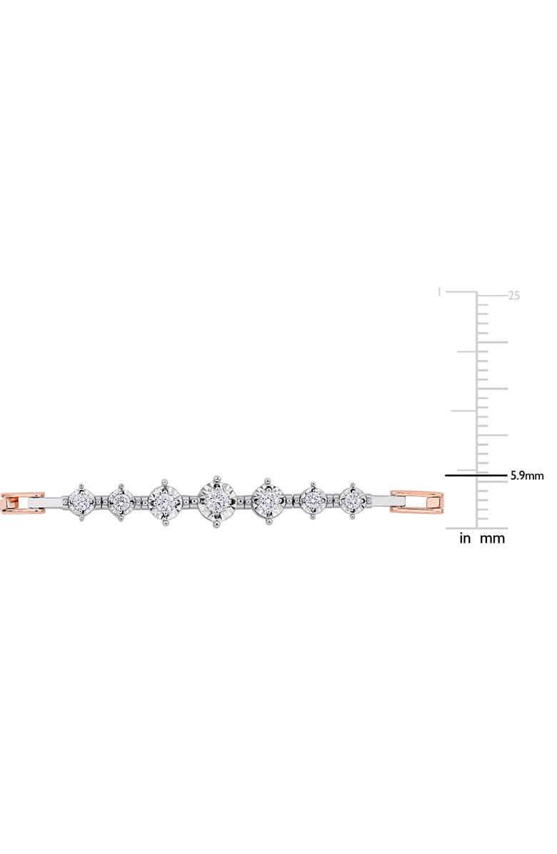 Julianna B. Diamond Station Bracelet 14k Two-Tone, Alternate, color, 14K Rose Gold