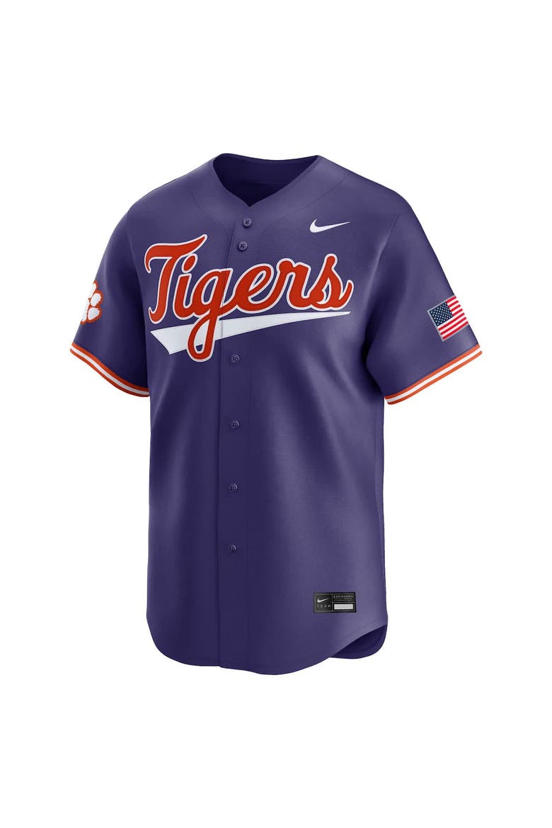 Men's Nike Purple Clemson Tigers College Limited Baseball Jersey, Alternate, color, Purple
