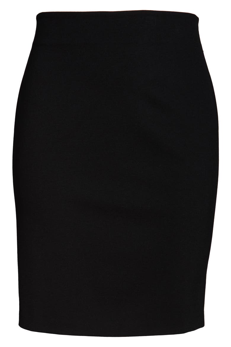Ponte Knit Skirt, Alternate, color, RICH BLACK