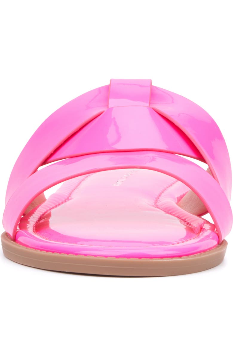 Fashion to Figure Tiana Slide Sandal - Wide Width, Alternate, color, Neon Pink