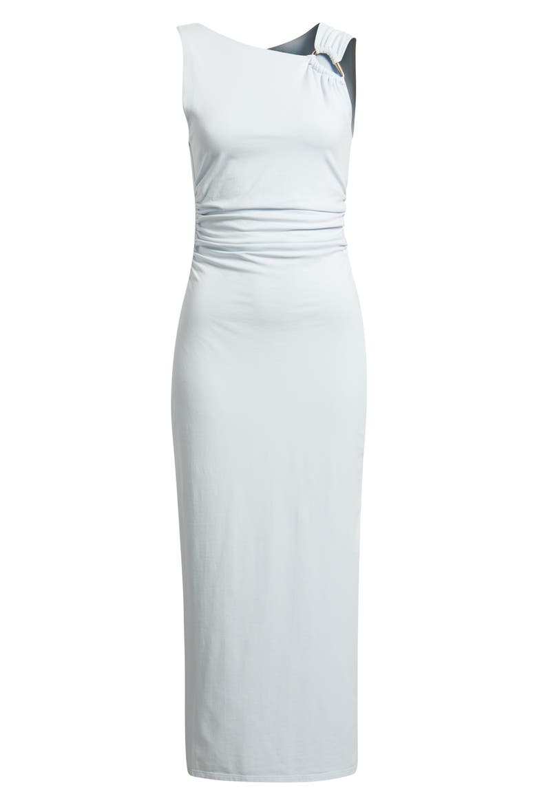 Asymmetric Neck Midi Dress, Alternate, color, BLUE BREEZE