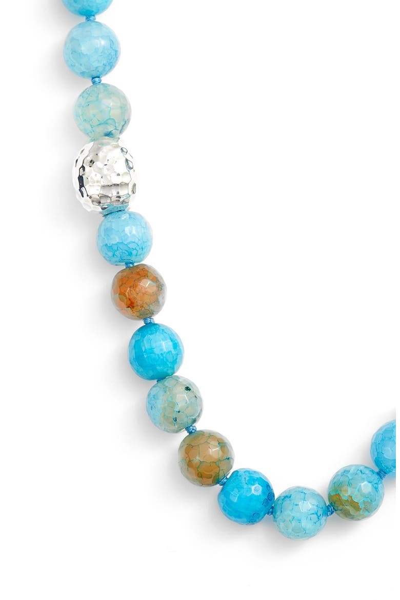 Beaded Necklace, Alternate, color, MIXED TEAL AGATE