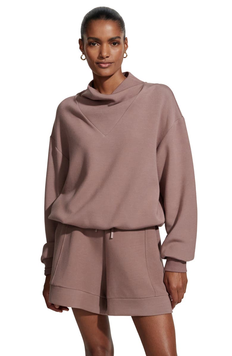 Varley Betsy Funnel Neck Sweatshirt, Alternate, color, Antler