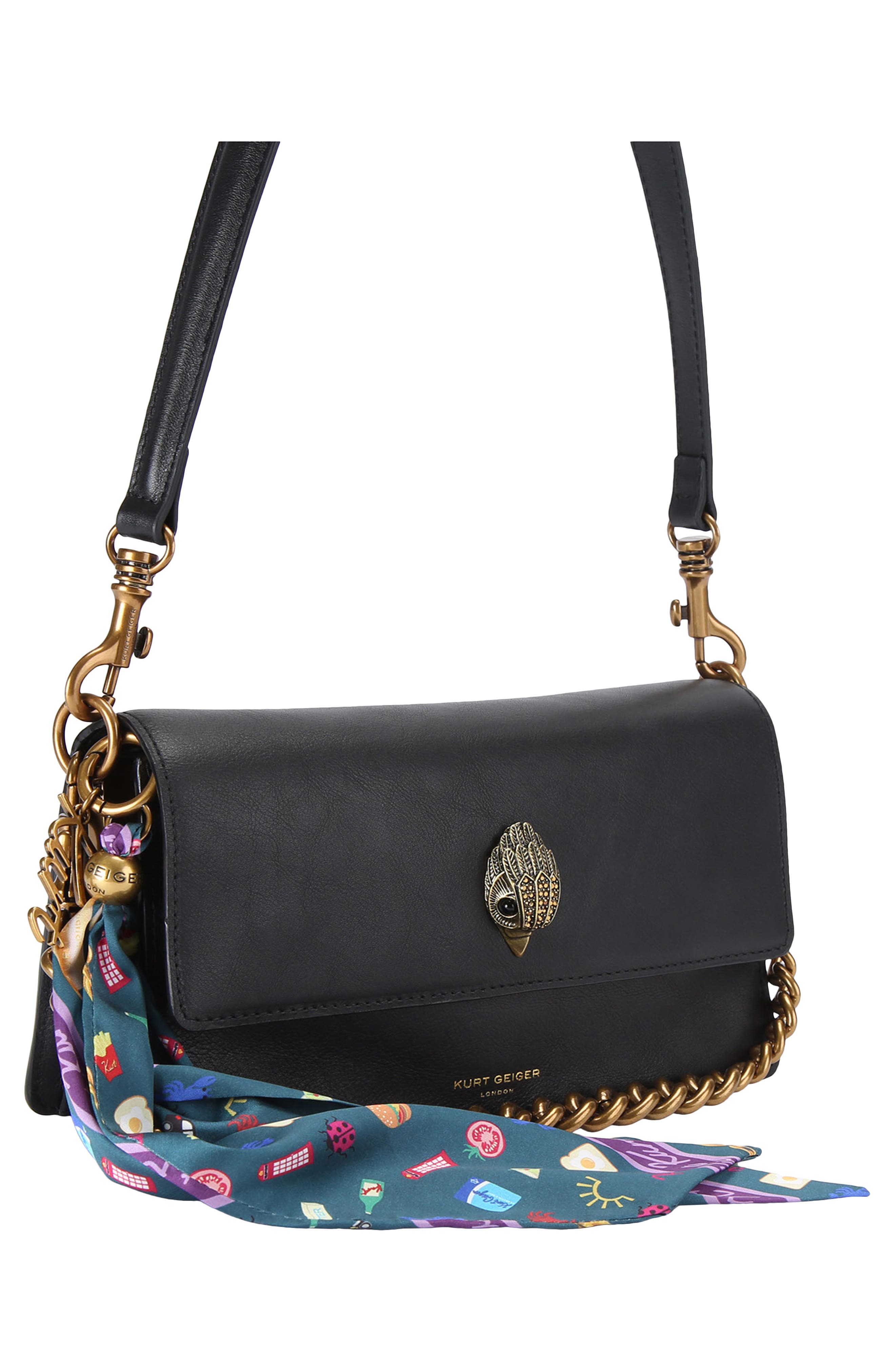 Shoreditch Soft Leather Shoulder Bag, Alternate, color, BLACK