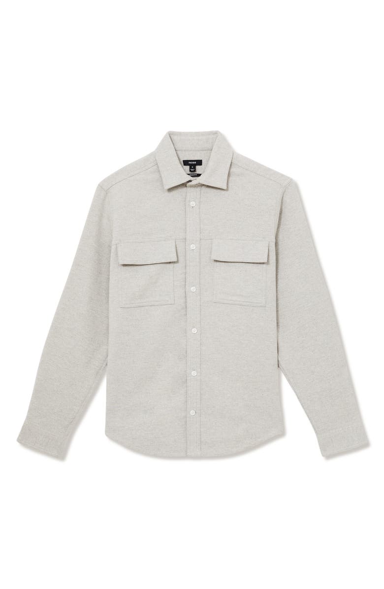 Reiss Camber Cotton Moleskin Overshirt, Alternate, color, Soft Grey Melan