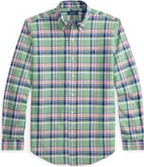 Polo Ralph Lauren Classic Fit Plaid Cotton Button-Down Oxford Shirt
