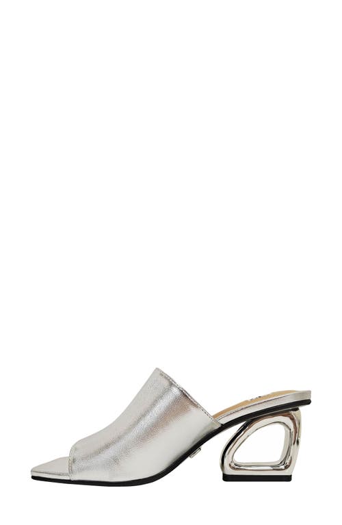 Ninety Union Florence Square Toe Mule In Silver