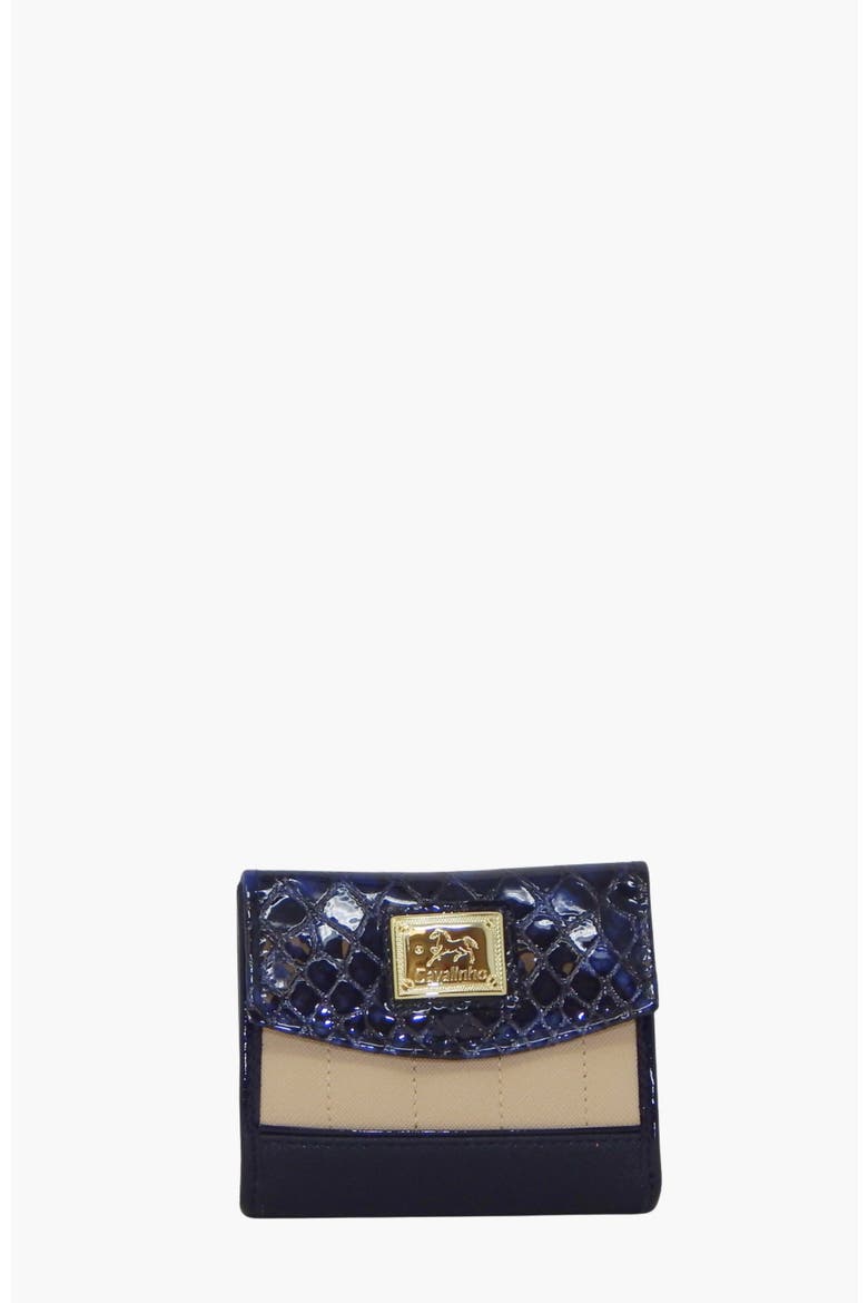 Grace Mini Wallet 530, Main, color, Navy / Beige