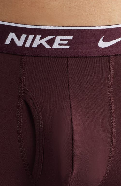Nike Men's Dri-fit Essential Cotton Stretch Boxer Briefs (3-pack) In Uni Blue/blue Void/burgundy