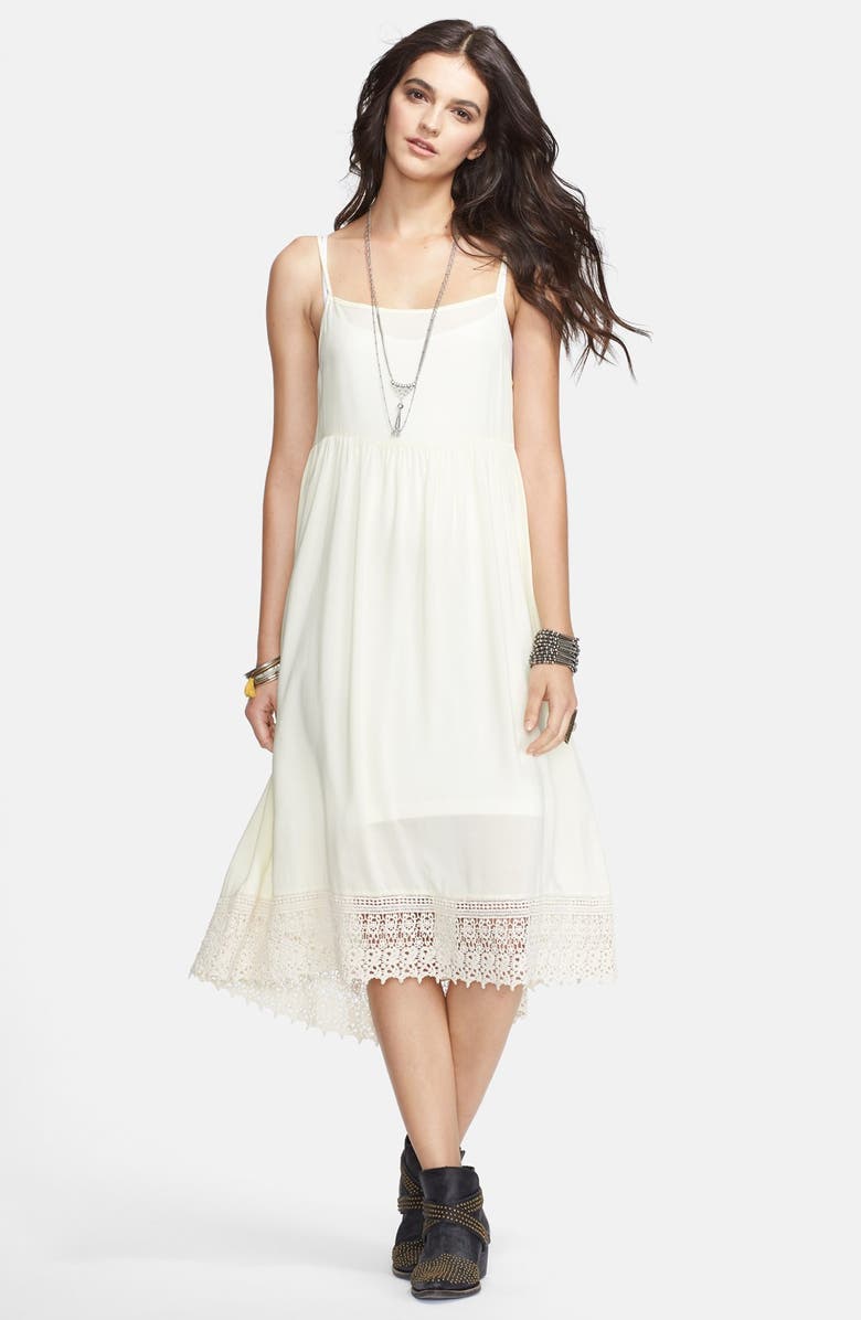 white christmas dresses Free People White Crochet Knit Maxi Dress (XS)