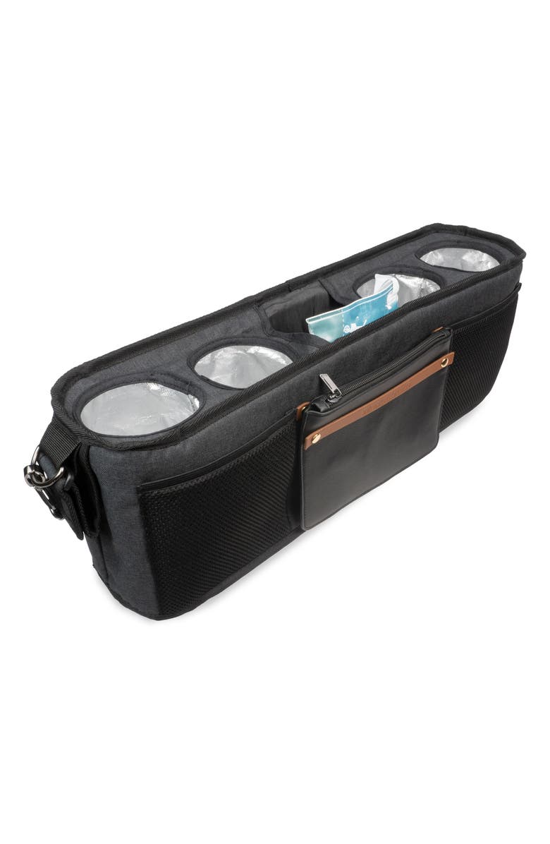 WonderFold 4-Cupholder Parent Console, Alternate, color, Black