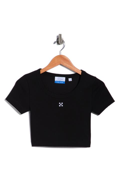 Ribbed Crop T-Shirt