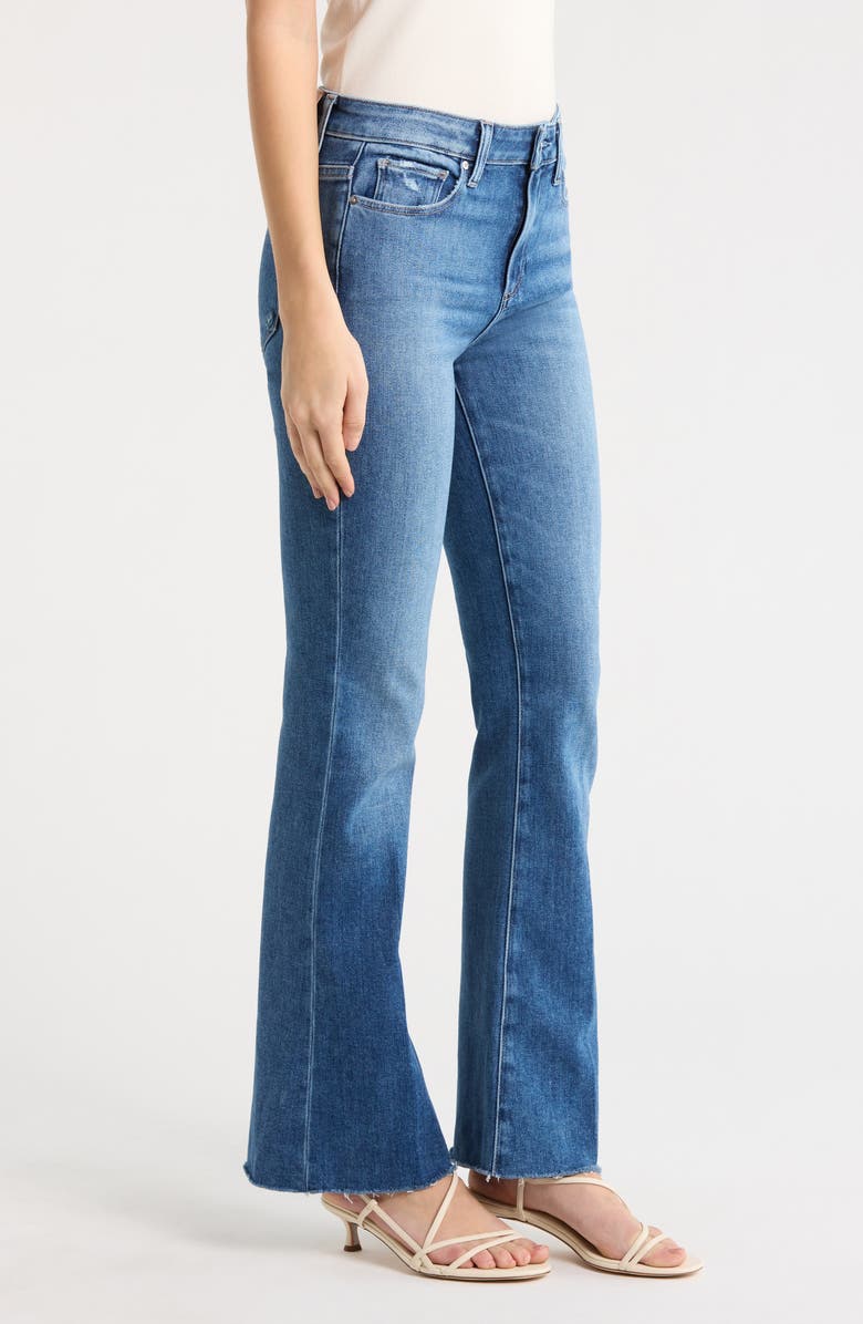 PAIGE Laurel Raw Hem High Waist Canyon Bootcut Jeans, Alternate, color, Bookshelf