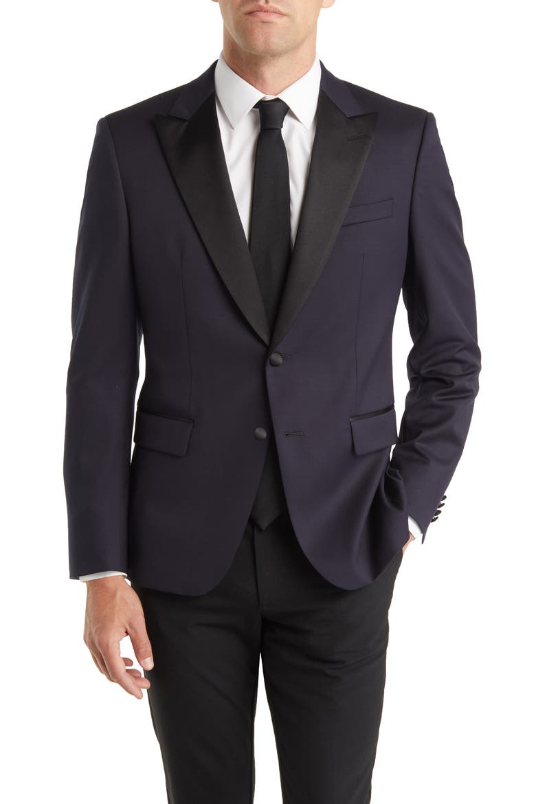 Huge Tux Virgin Wool Sport Coat, Main, color, NAVY