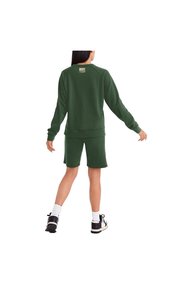 DKNY SPORT Women's DKNY Sport Hunter Green Milwaukee Bucks Regina Raglan Pullover Sweatshirt, Alternate, color, Hunter Green