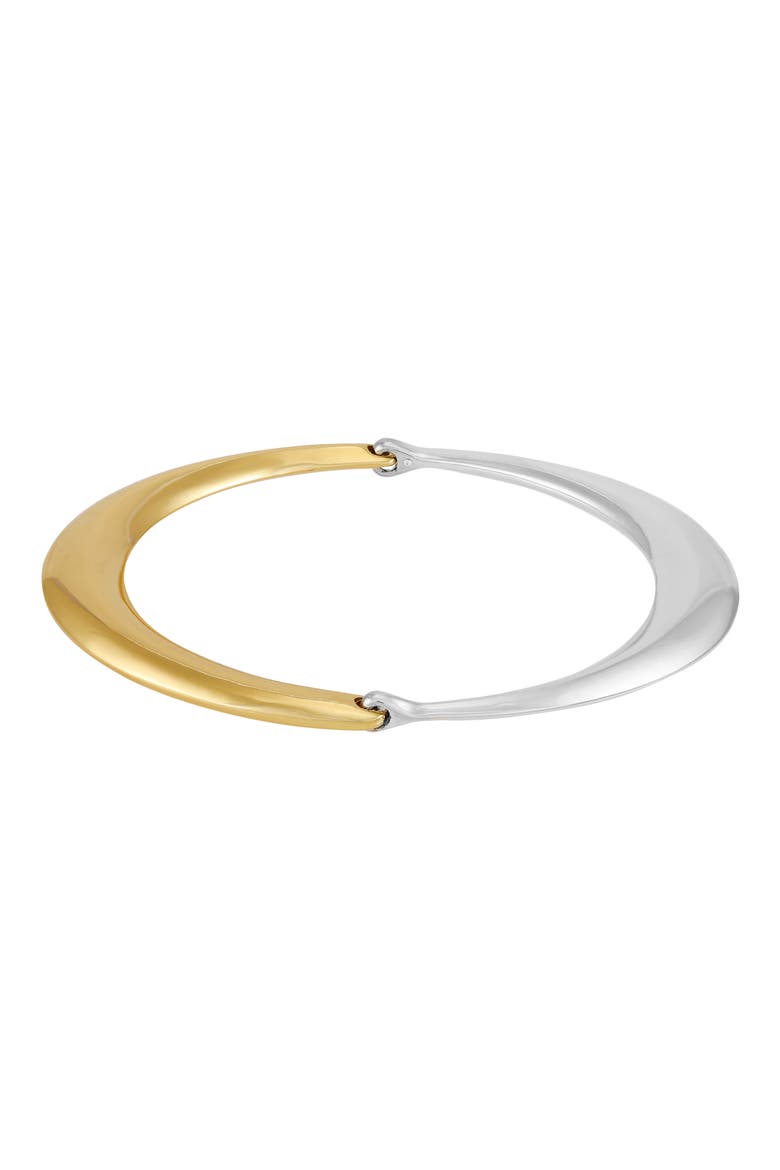 Two-Tone Bangle Bracelet, Main, color, GOLD TONE