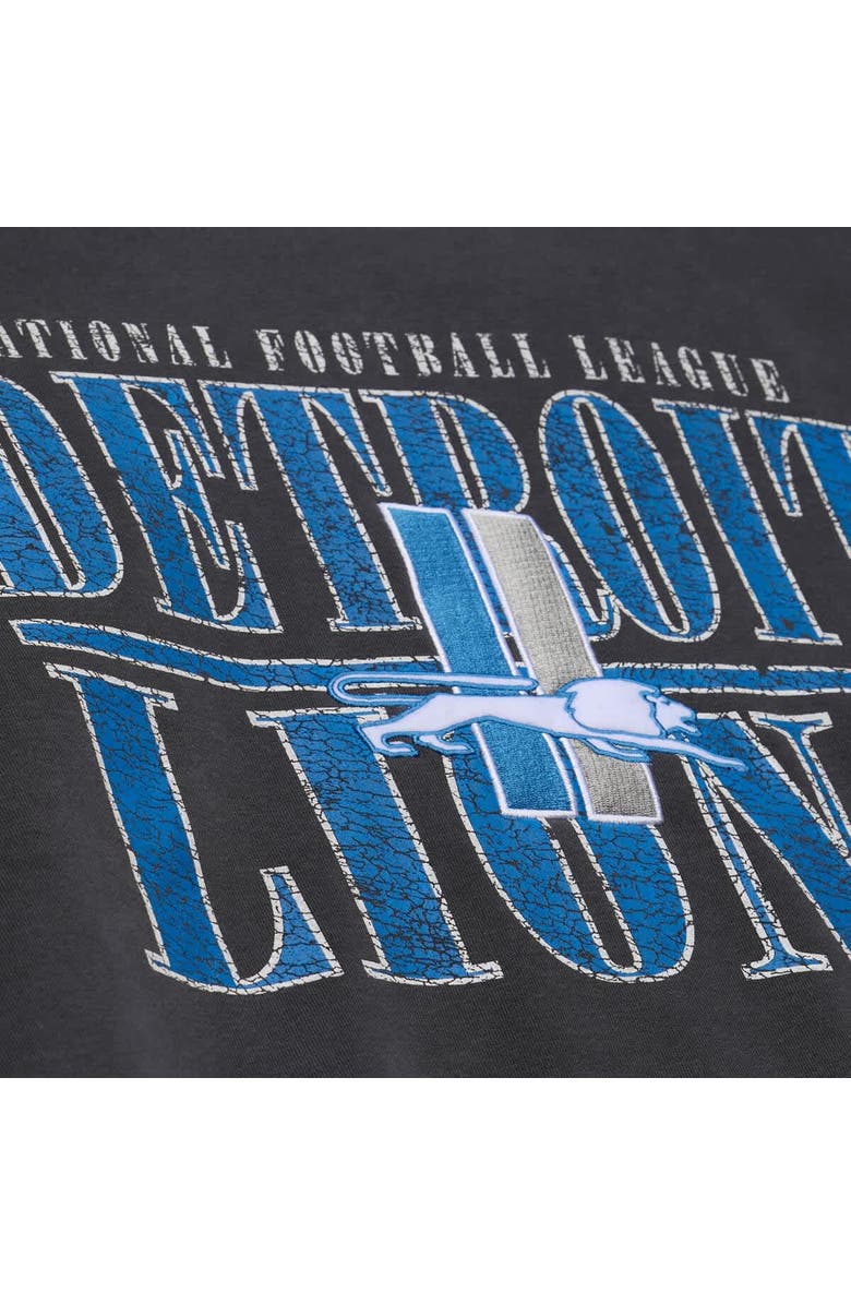 Mitchell & Ness Men's Mitchell & Ness Black Detroit Lions Downtown Crew Vintage Logo Sweatshirt, Alternate, color, Black