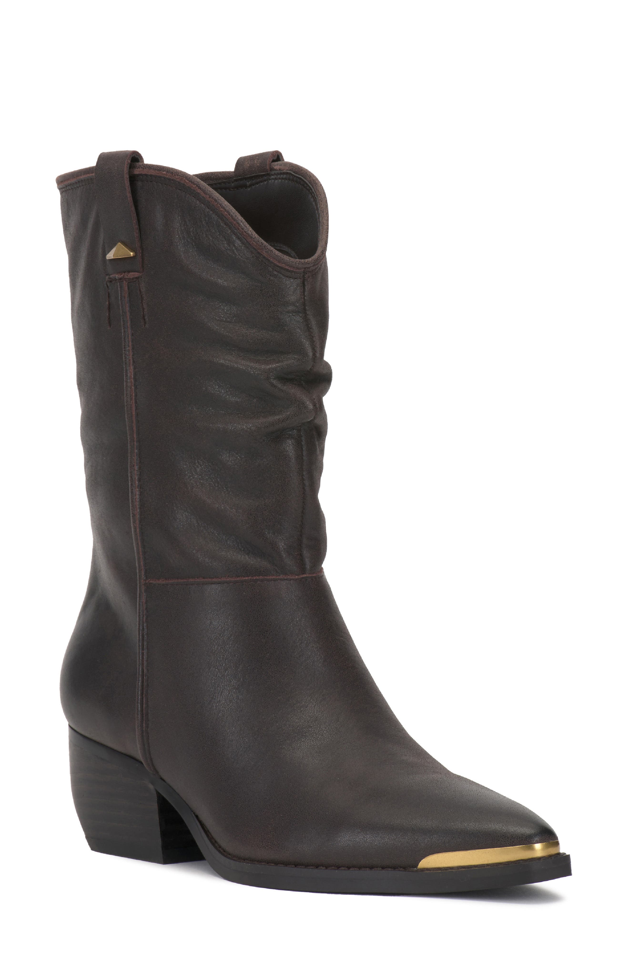 Pezzra Western Boot, Main, color, COFFEE
