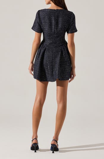 Janel Metallic Tweed Minidress
