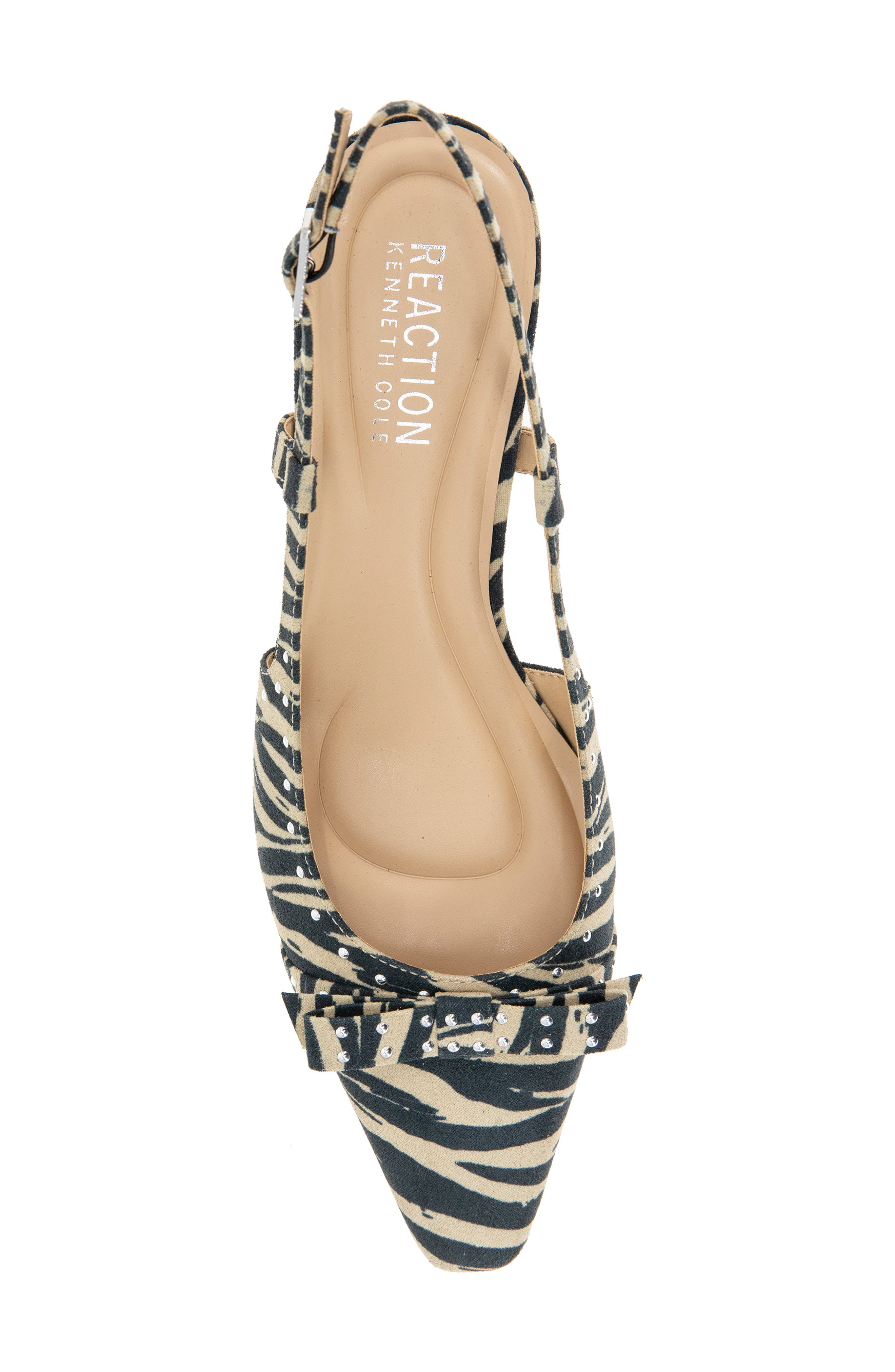 Reaction Kenneth Cole Manchester Slingback Kitten Heel Pump, Alternate, color, Zebra Micro