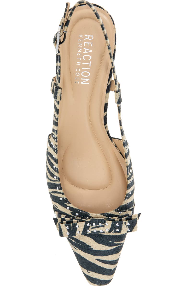 Reaction Kenneth Cole Manchester Slingback Kitten Heel Pump, Alternate, color, Zebra Micro