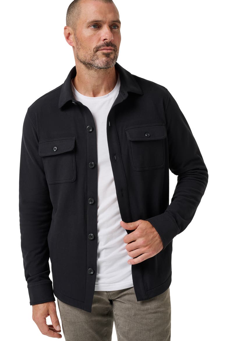 Polar Fleece Shirt Jacket, Alternate, color, BLACK