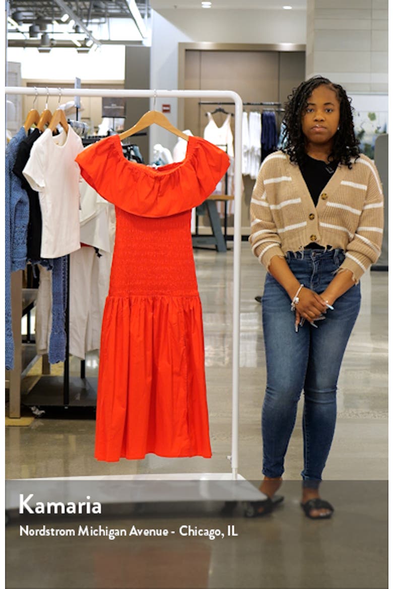 Off the Shoulder Cotton Midi Dress video