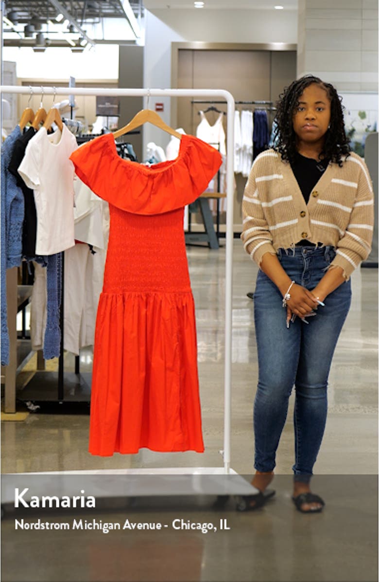 Off the Shoulder Cotton Midi Dress, sales video thumbnail