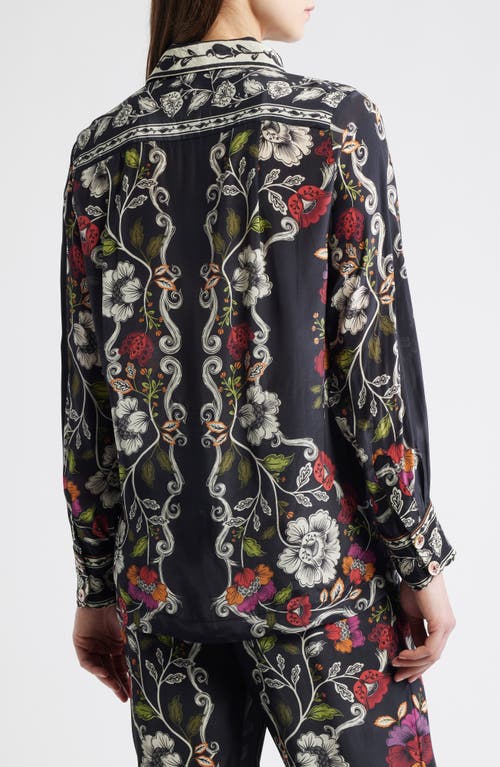Farm Rio Roccoco Floral Button-up Shirt In Multi