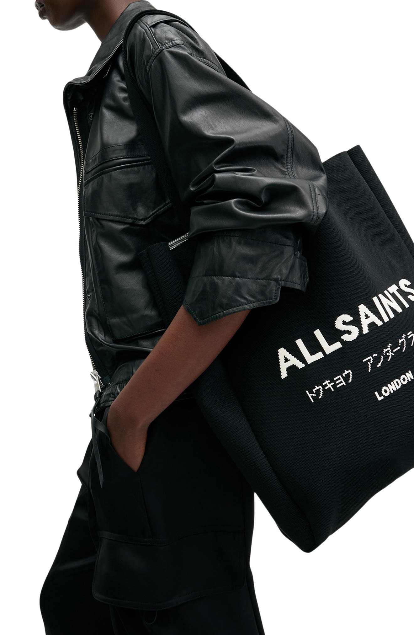 Izzy North/South Tote, Alternate, color, BLACK