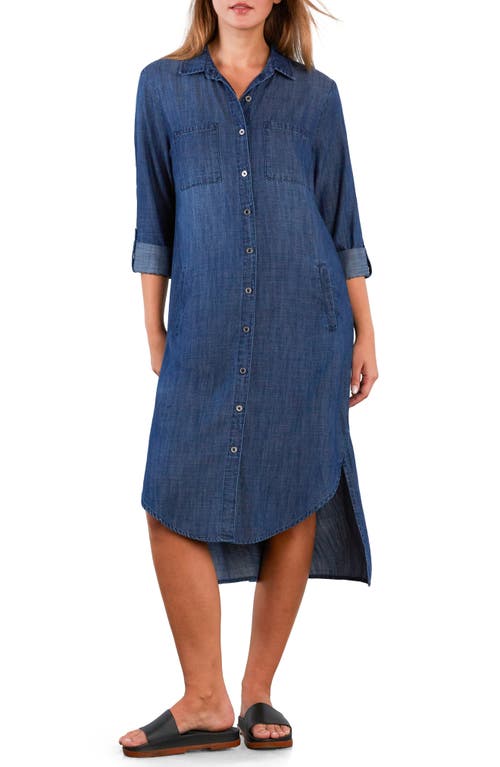 Wash Lab Denim Chill Out Shirtdress In Blue