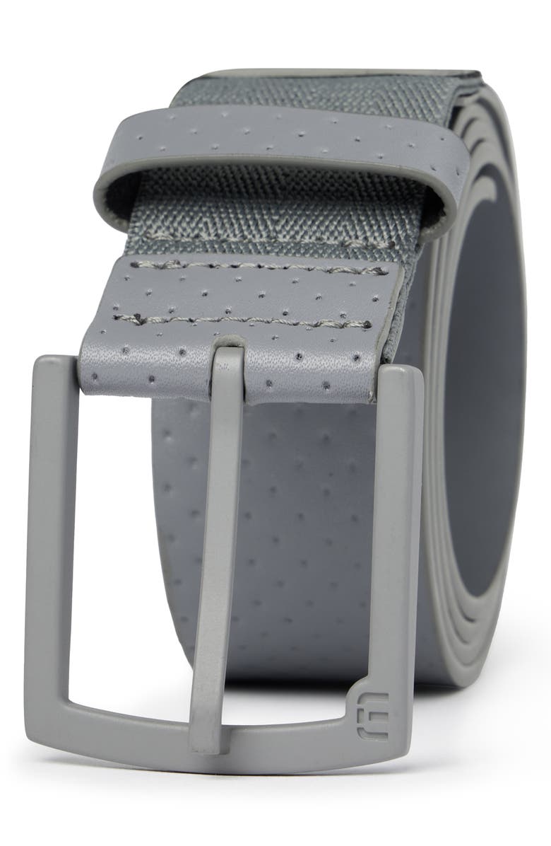 TravisMathew Pilatus 2.0 Leather Belt, Main, color, Quiet Shade